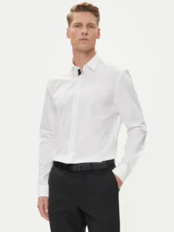 HUGO Koszula Elisha02 50544910 Biały Extra Slim Fit
