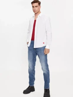 HUGO Koszula Ermo 50500216 Biały Slim Fit