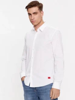 HUGO Koszula Ermo 50500216 Biały Slim Fit