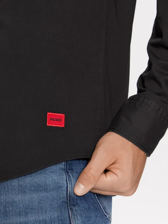 HUGO Koszula Ermo 50500216 Czarny Slim Fit