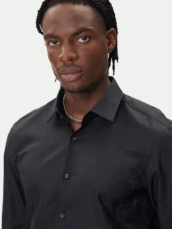 HUGO Koszula Kenno 50500965 Czarny Slim Fit