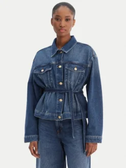 HUGO Kurtka jeansowa Gizzie 50553184 Niebieski Regular Fit