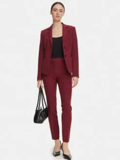 HUGO Marynarka Agonia-1 50539976 Czerwony ciemny Slim Fit