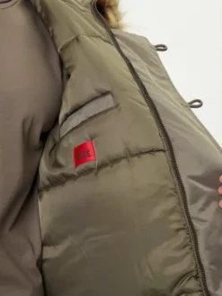 HUGO Parka Makaro2541 50546236 Khaki Regular Fit