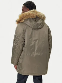 HUGO Parka Makaro2541 50546236 Khaki Regular Fit