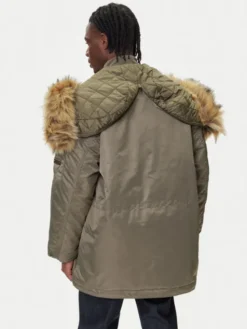 HUGO Parka Makaro2541 50546236 Khaki Regular Fit