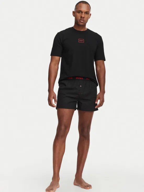 HUGO Piżama Soren Short Set 50575408 Czarny Regular Fit