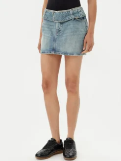HUGO Spódnica jeansowa Gamini 50541549 Niebieski Regular Fit