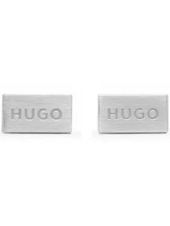 HUGO Spinki do mankietów E-Classic2 50565308 Srebrny