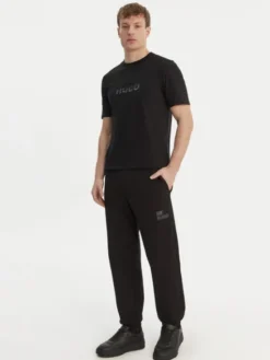 HUGO Spodnie dresowe Daylony 50557453 Czarny Regular Fit