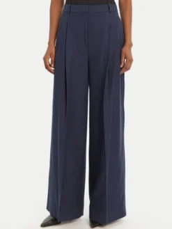HUGO Spodnie materiałowe Harenau 50542606 Granatowy Relaxed Fit