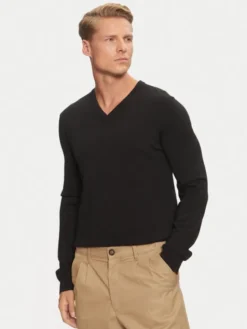 HUGO Sweter San Vredo-M 50474172 Czarny Slim Fit