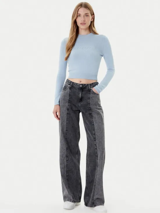 HUGO Sweter Sblog_B 50543054 Błękitny Slim Fit