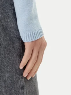 HUGO Sweter Sblog_B 50543054 Błękitny Slim Fit