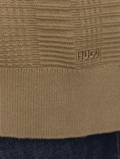 HUGO Sweter Simoh 50566762 Brązowy Regular Fit