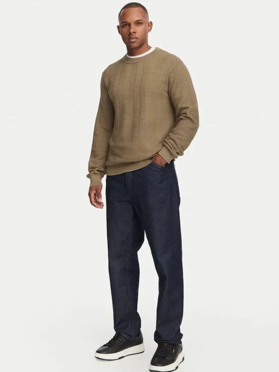 HUGO Sweter Simoh 50566762 Brązowy Regular Fit