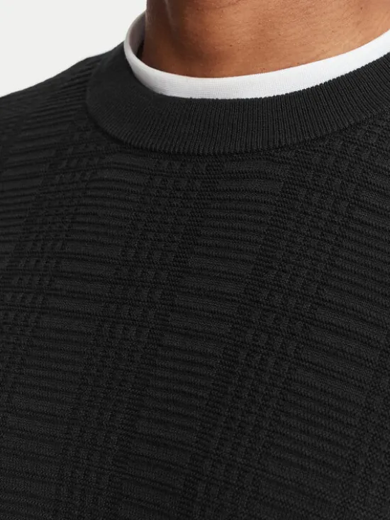 HUGO Sweter Simoh 50566762 Czarny Regular Fit