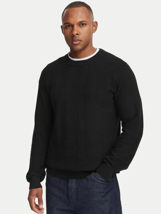 HUGO Sweter Simoh 50566762 Czarny Regular Fit