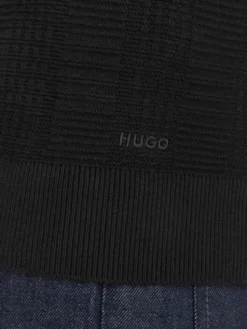HUGO Sweter Simoh 50566762 Czarny Regular Fit