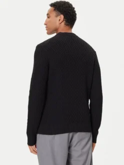 HUGO Sweter Syer 50546995 Czarny Regular Fit