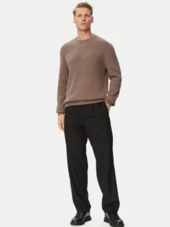 HUGO Sweter Sylas 50570271 Brązowy Regular Fit