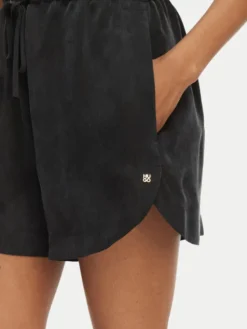 HUGO Szorty materiałowe Hermione-1 50559554 Czarny Loose Fit