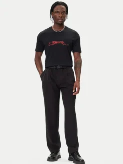 HUGO T-Shirt Didug 50548557 Czarny Regular Fit