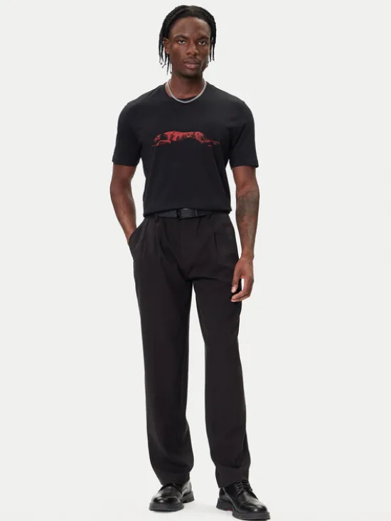 HUGO T-Shirt Didug 50548557 Czarny Regular Fit