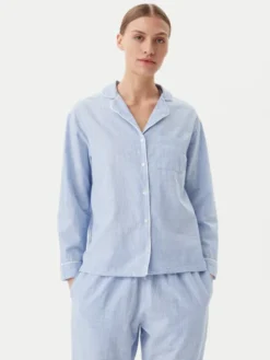 Hunkemöller Koszulka piżamowa 301491 Błękitny Regular Fit