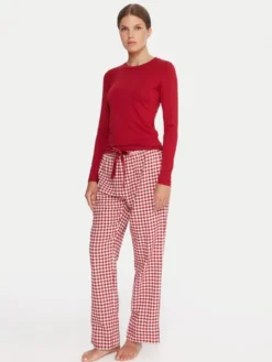 Hunkemöller Piżama 302780 Czerwony Regular Fit