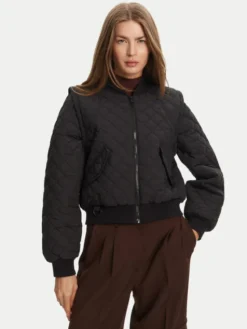 Hunter Kurtka bomber Shira HARW0046251 Czarny Cropped Fit