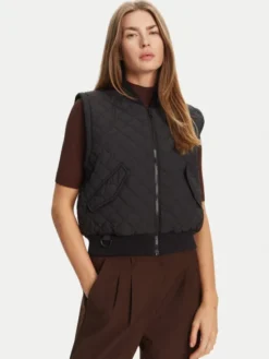 Hunter Kurtka bomber Shira HARW0046251 Czarny Cropped Fit