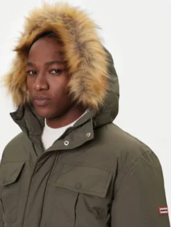 Hunter Parka Angus HARM0018252 Zielony Regular Fit