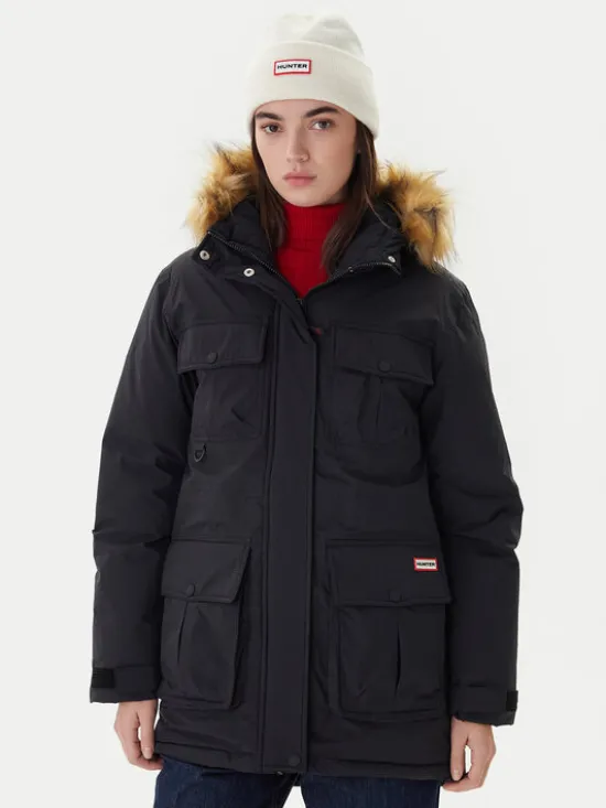 Hunter Parka Glyder HARW0014252 Czarny Regular Fit