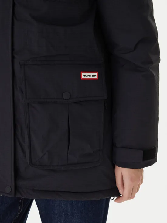 Hunter Parka Glyder HARW0014252 Czarny Regular Fit