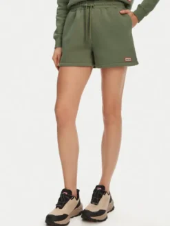 Hunter Szorty sportowe Lunan HARW0058251 Khaki Regular Fit