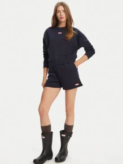 Hunter Szorty sportowe Lunan HARW0058251 Granatowy Regular Fit