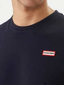 Hunter T-Shirt Essentials HARM0085252 Granatowy Regular Fit
