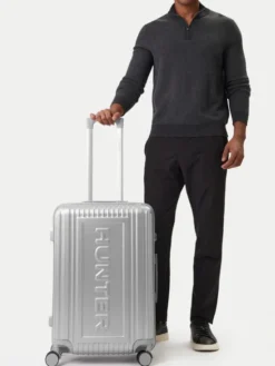 Hunter Walizka średnia CEO-HUNTER-M-002-08-SILVER Srebrny