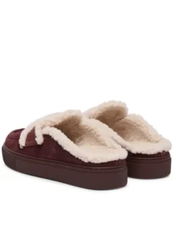 Inuikii Klapki Mule Wool 1004.017.0011 Brązowy ciemny