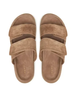 Inuikii Klapki Suede Double Band 50102-510 Beżowy