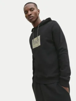 Jack & Jones Bluza Rain 12288098 Czarny Regular Fit