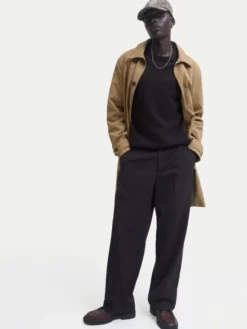 Jack & Jones Chinosy Bill 12293368 Czarny Wide Leg