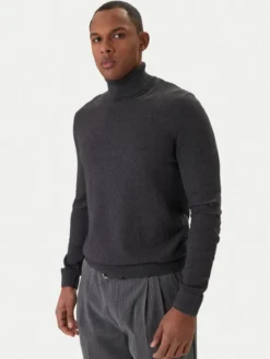 Jack & Jones Golf Emil Knit Roll 12157417 Szary Regular Fit