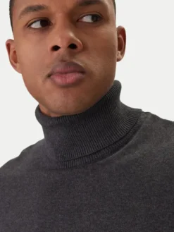 Jack & Jones Golf Emil Knit Roll 12157417 Szary Regular Fit