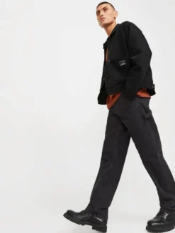 Jack & Jones Jeansy Eddie 12252802 Czarny Loose Fit