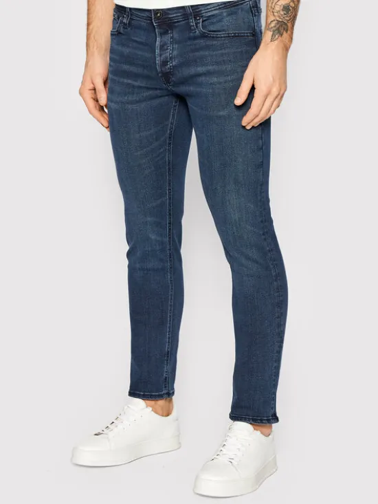 Jack & Jones Jeansy Glenn 12173407 Granatowy Slim Fit