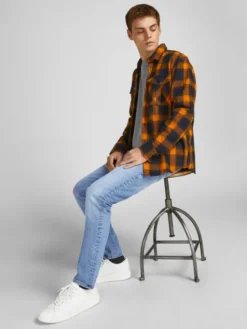Jack & Jones Jeansy Glenn 12203510 Niebieski Slim Fit