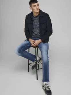 Jack & Jones Jeansy Mike 12168290 Niebieski Tapered Fit