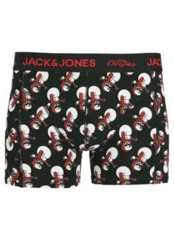 Jack & Jones Komplet bokserki i skarpety Snow Skulls Giftbox 12285138 Czarny